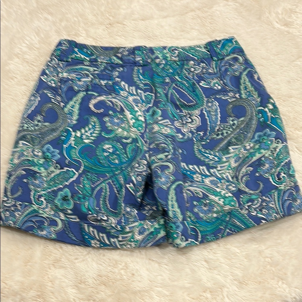 Vintage Ralph Lauren High Waist Blue Paisley Shorts - Picture 5 of 8